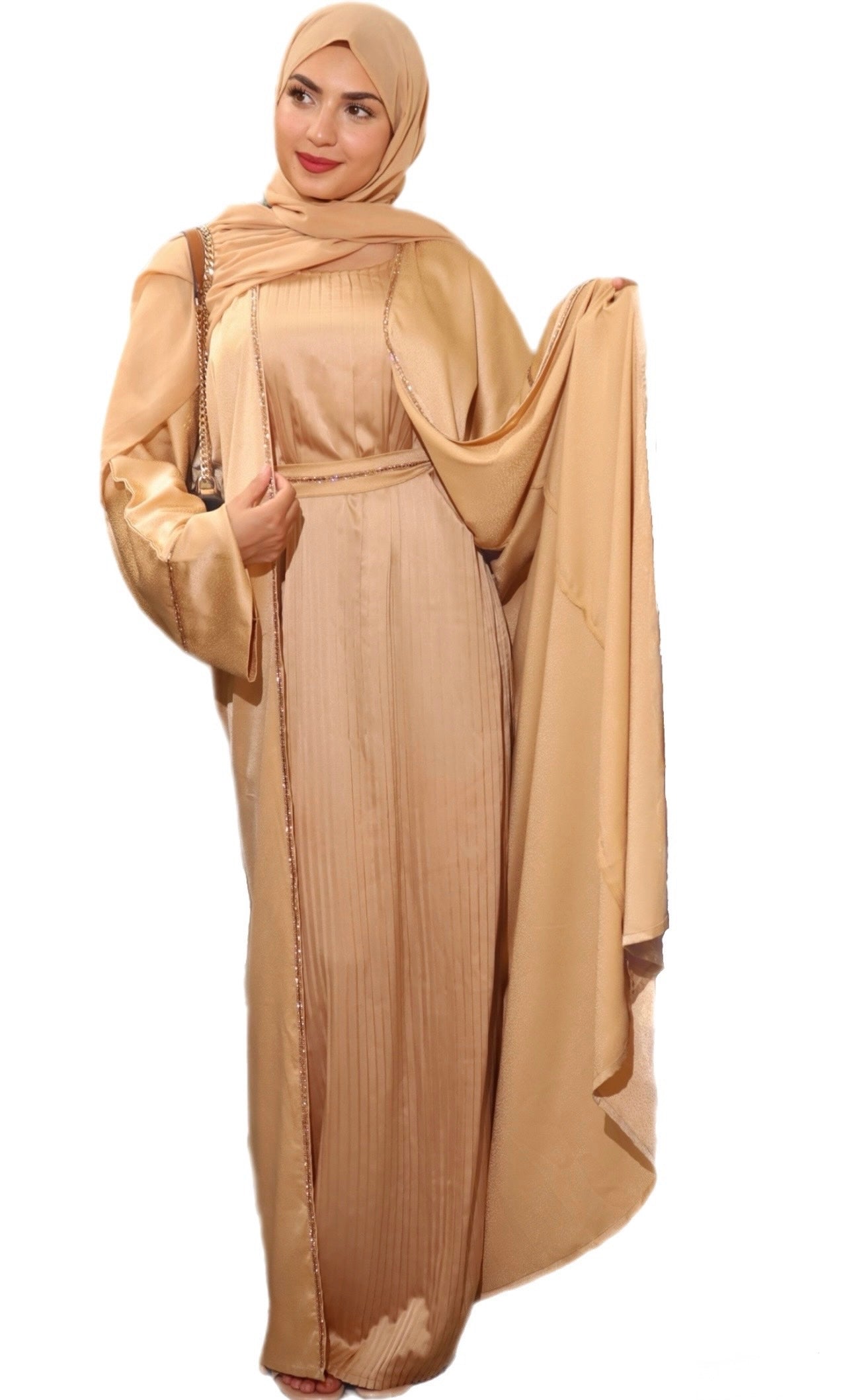Satin Gold Abaya