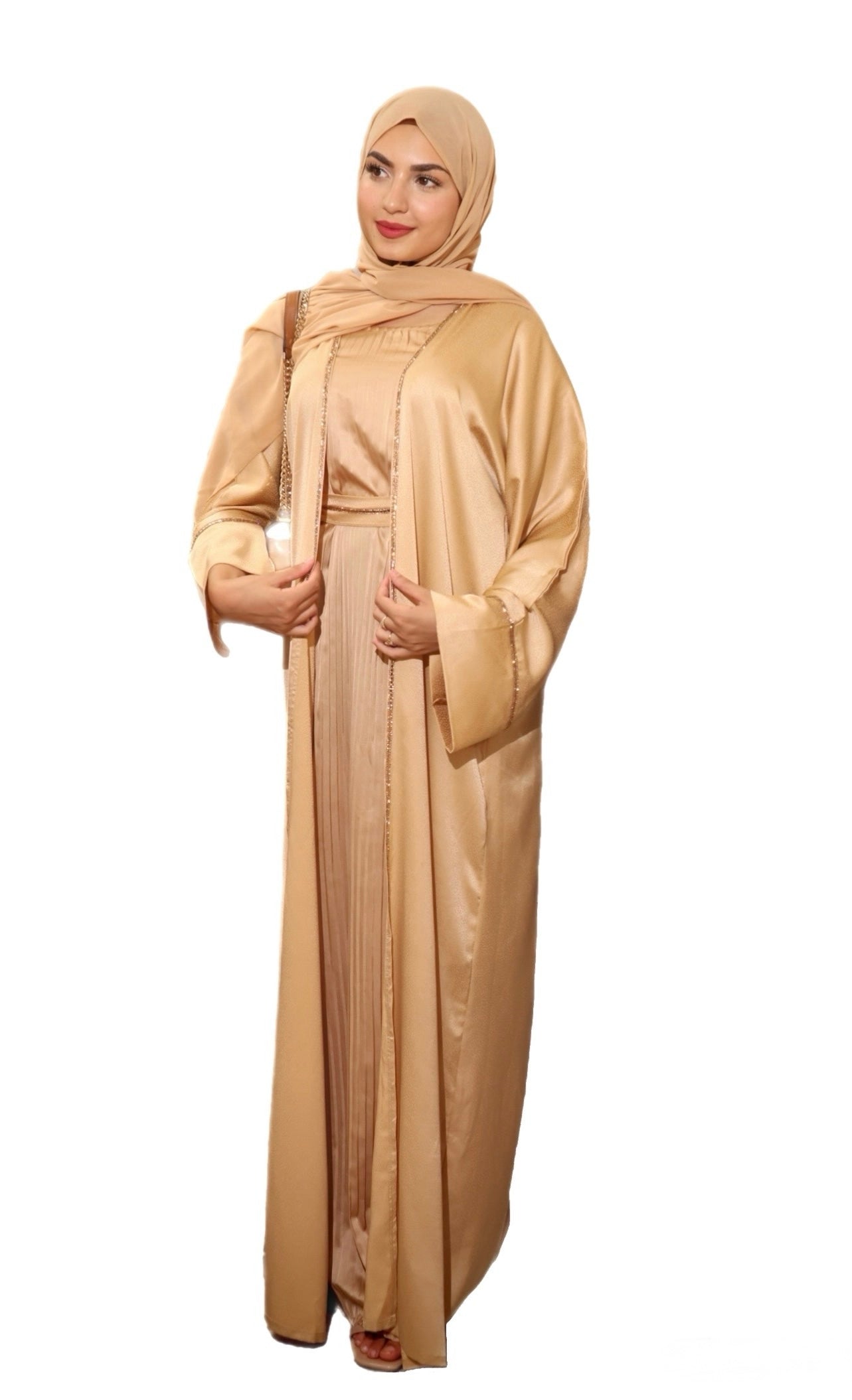 Satin Gold Abaya